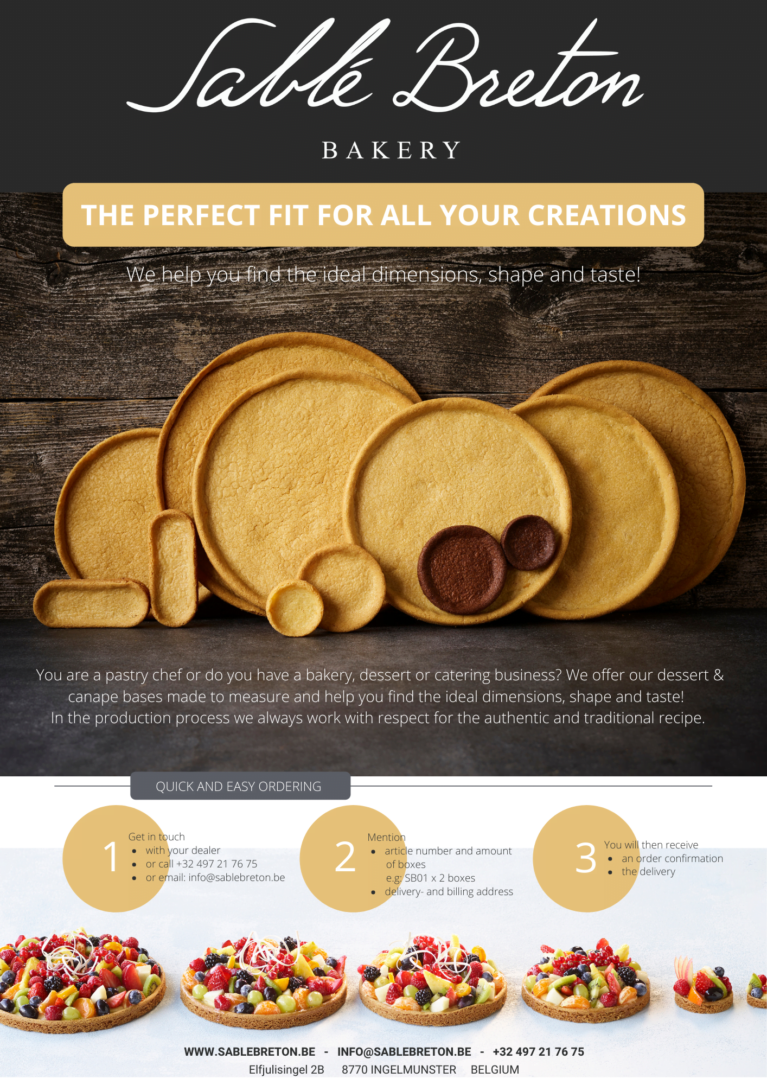 Assortimentfolder Sablé Breton Engels Voorkant