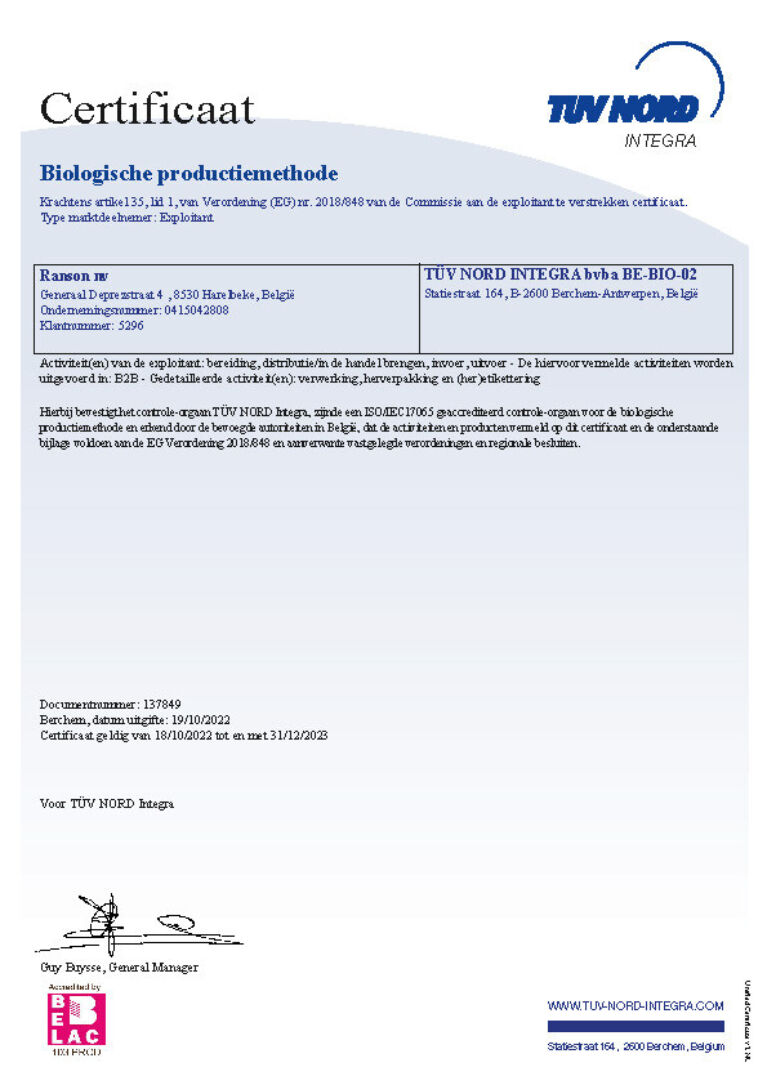BIO RANSON NV 2022 2023 verv 31 12 2023 Pagina 1