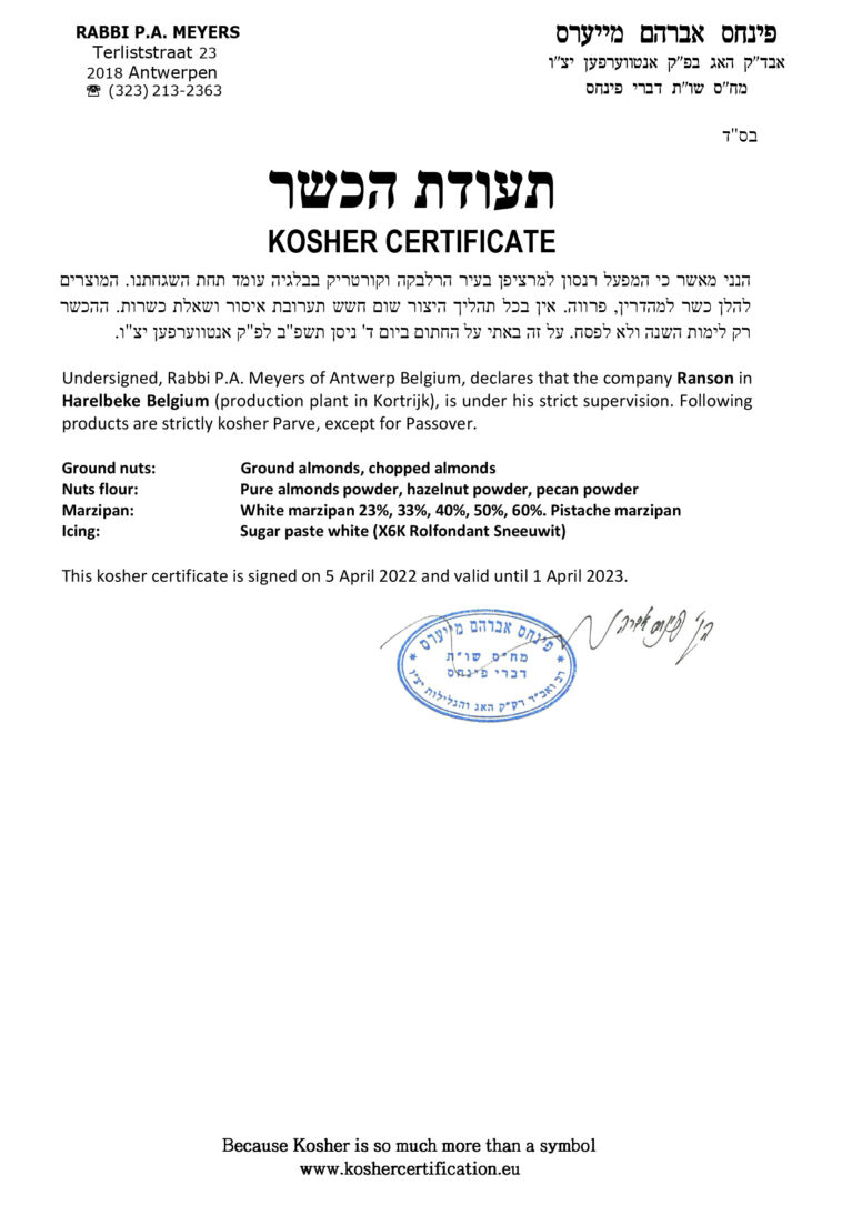 Kosher Ranson 3e versie