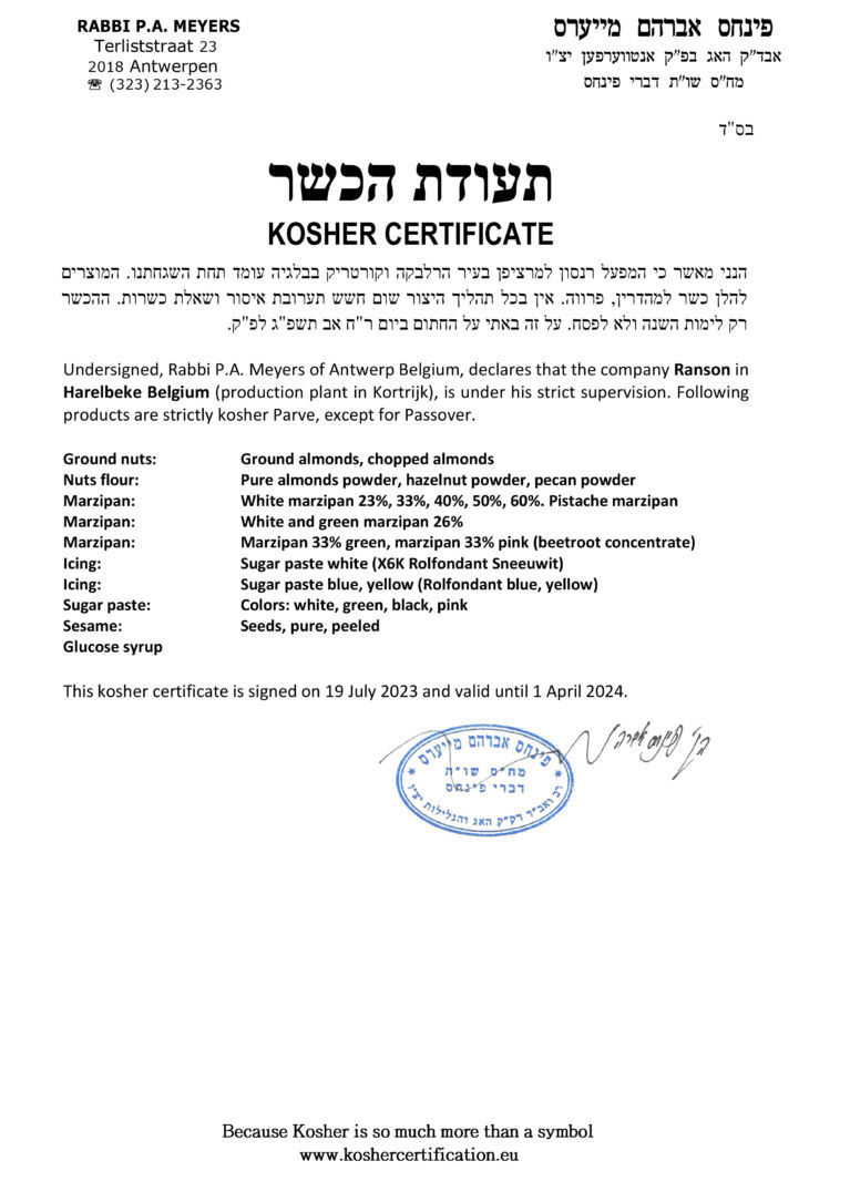 Kosher Ranson 2023 update
