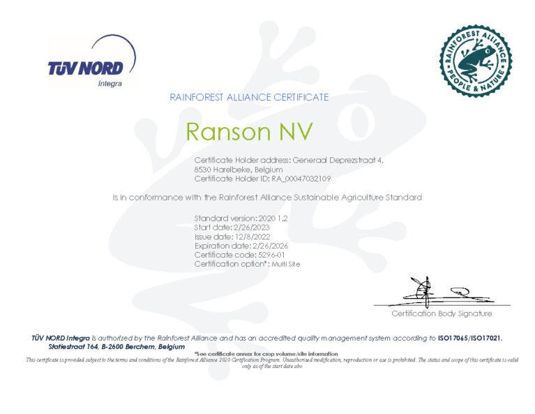 RAINFOREST ALLIANCE 2023 2026 verv 26 02 2026 Pagina 1