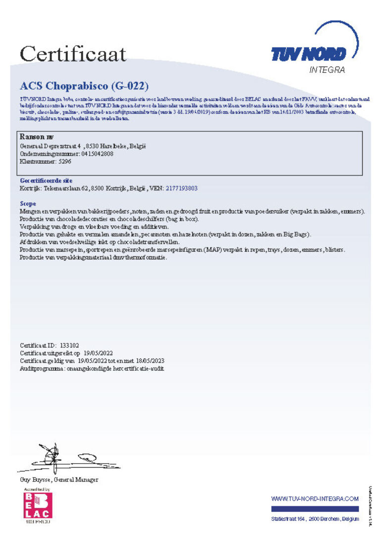 Ranson ACS G 022 cert 05 2022