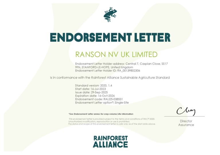 RANSON NV UK LIMITED Endorsement 26 Aug2024 Pagina 1