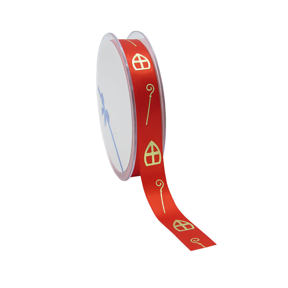 X1PC RIBBON SATIN RED MITER AND SCEPTER 15MMX25M
