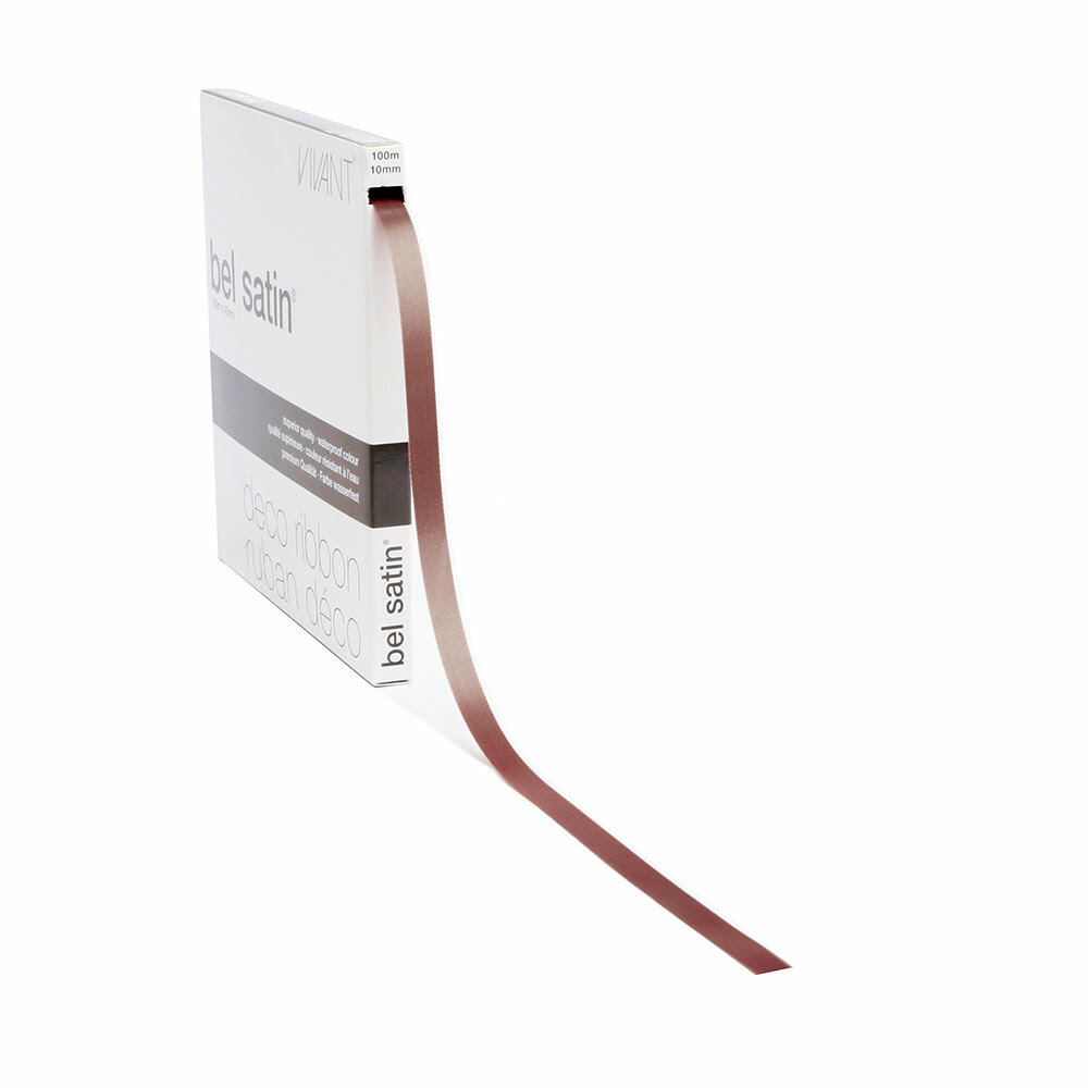 X1ST RIBBON BELSATIN/COL.27/TAUPE PINK 10MM