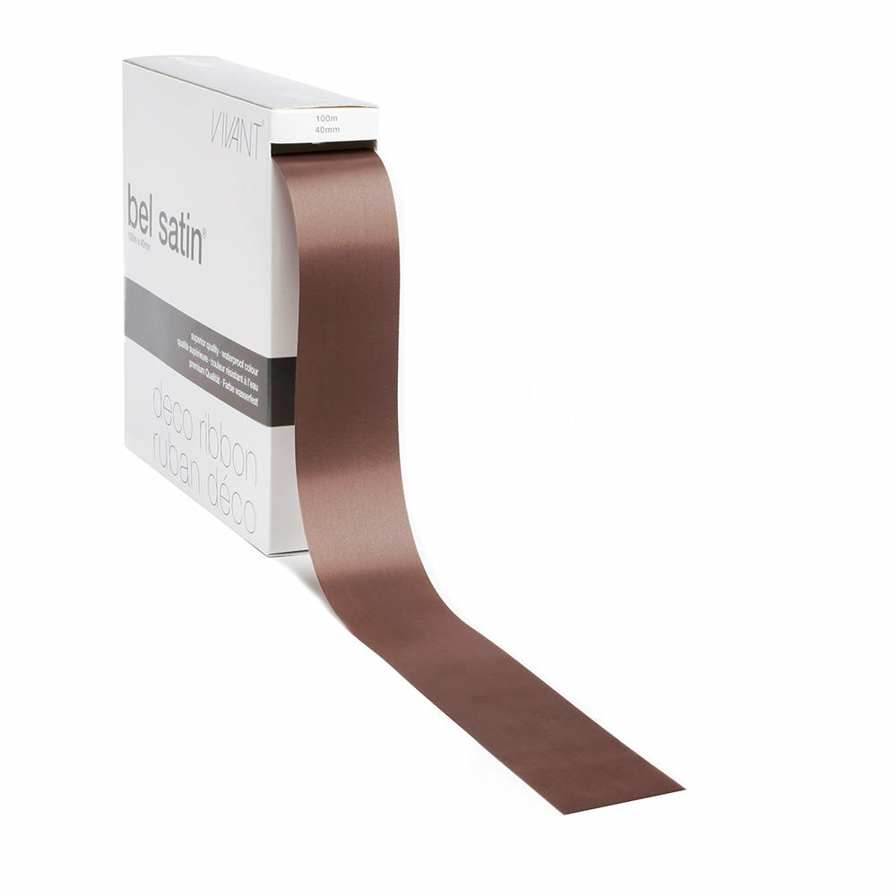 X1ST RIBBON BELSATIN/COL.27/TAUPE PINK 40MM
