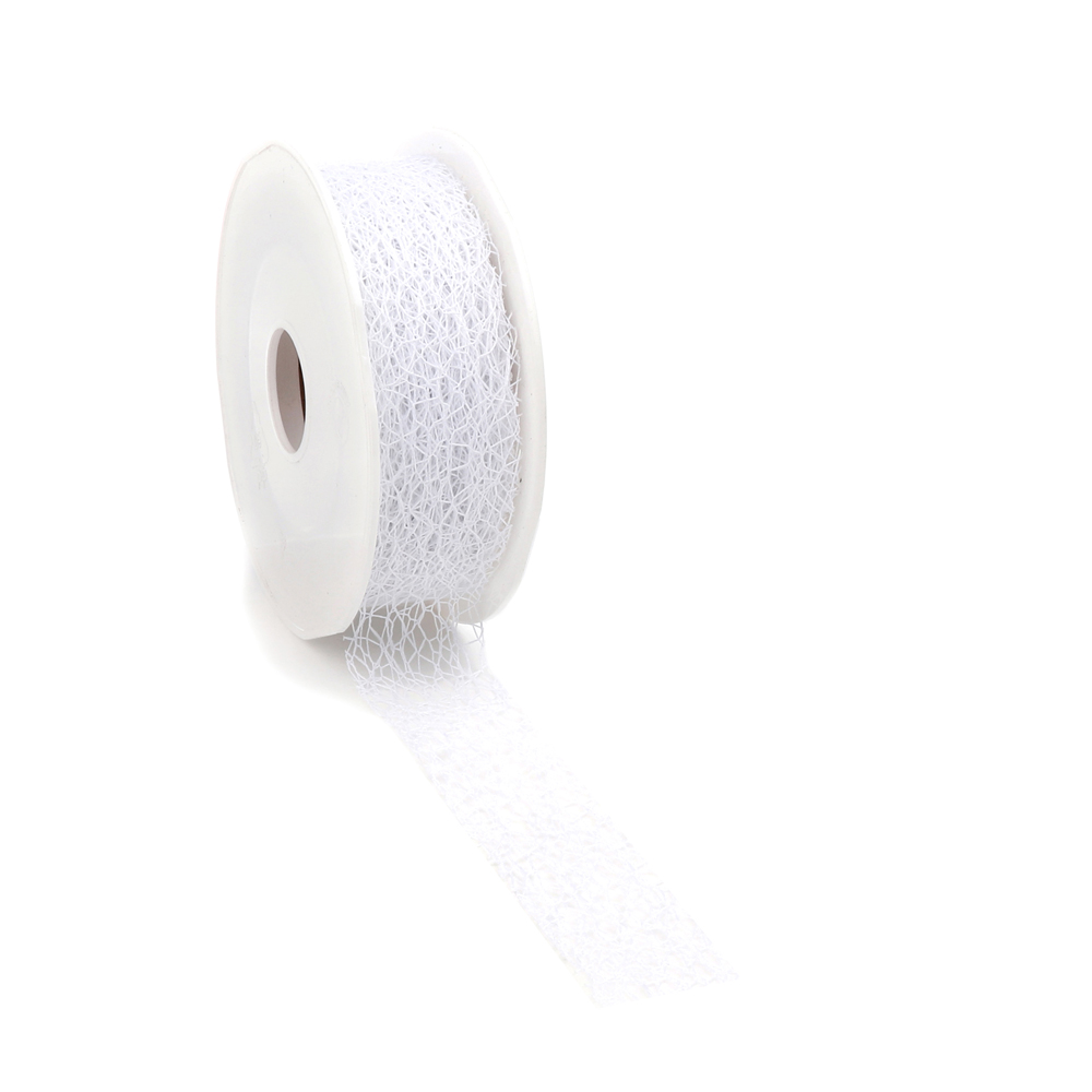 RUBAN CRISPY NET COL 00 BLANC       30MM