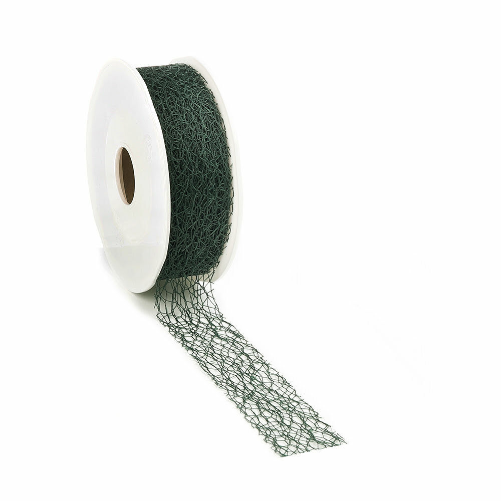 XRIBBON CRISPY COL69 DARK GREEN 30MM