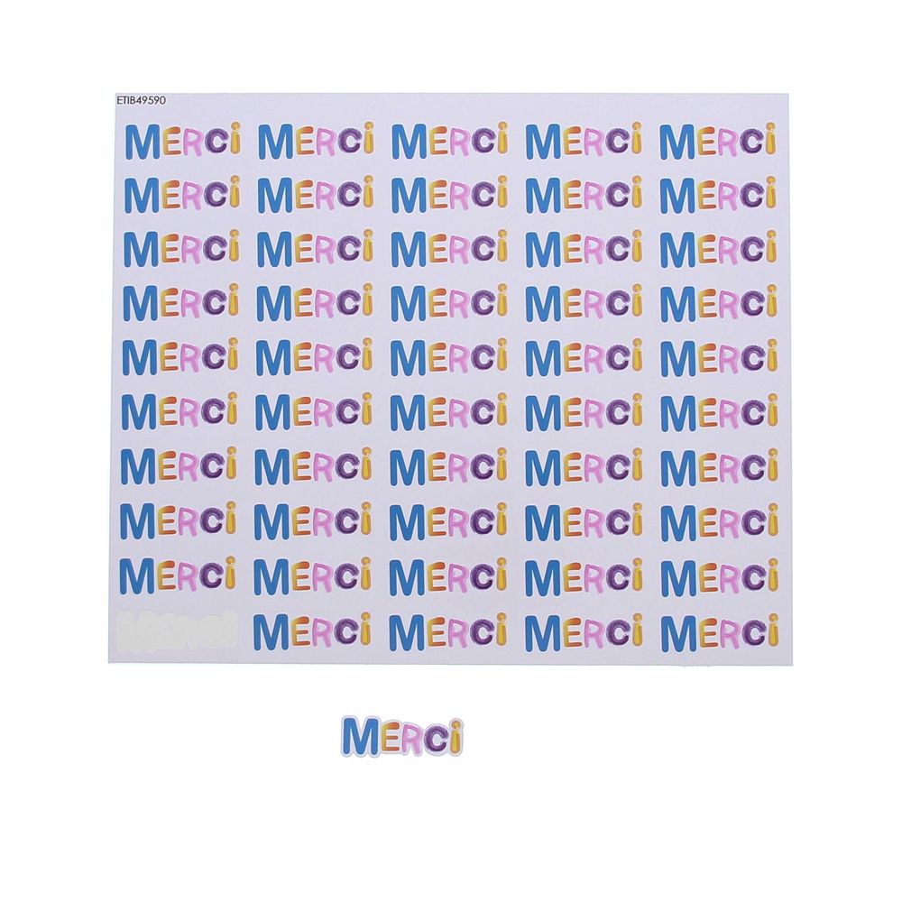 X250ST STICKER MERCI 'SPOT' BLINK KLEIN