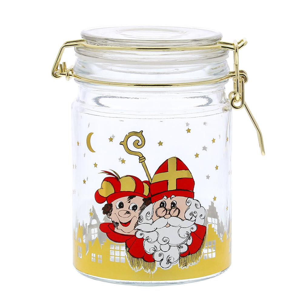 X1PC JAR WITH GOLDEN CLOSURE SAINT AND SOOT PETE "VINTAGE"