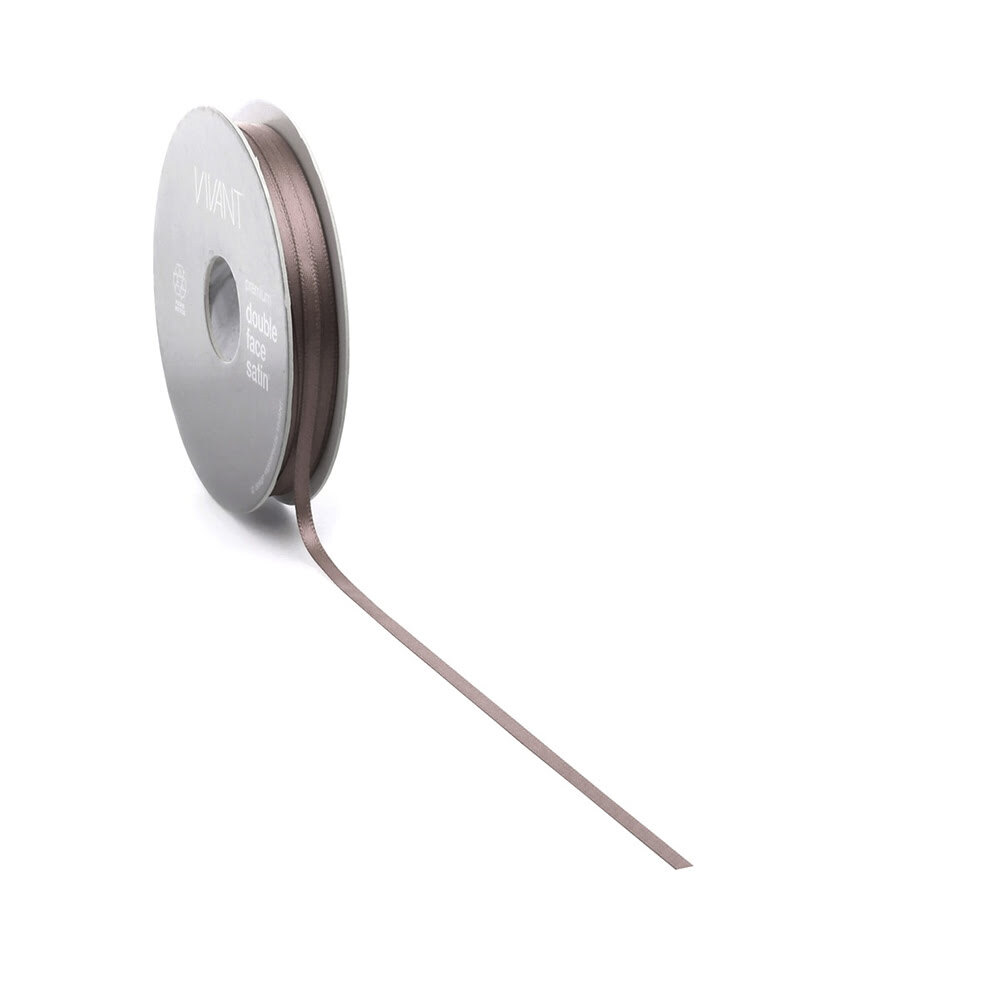X1PC RIBBON DOUBLE FACE SATIN 3MM TAUPE PINK COL 27