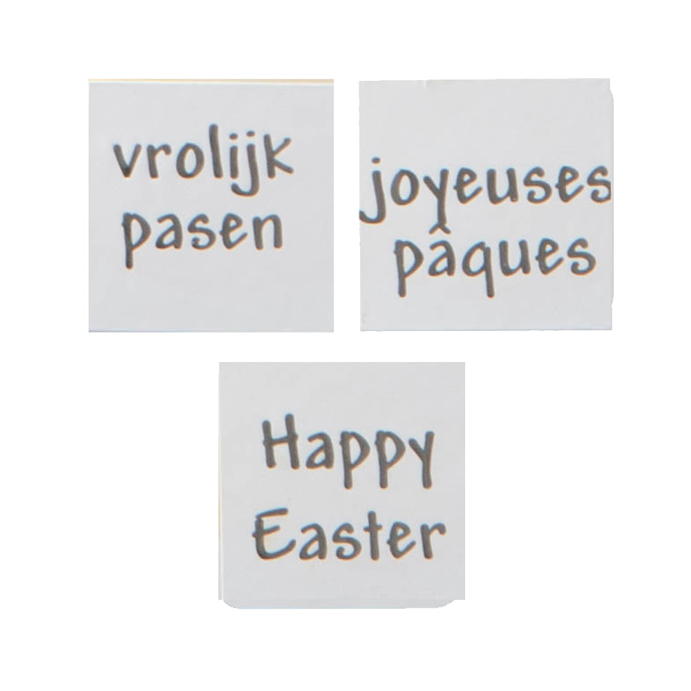 X500PC STICKERS HAPPY EASTER SQUARE 3X3CM