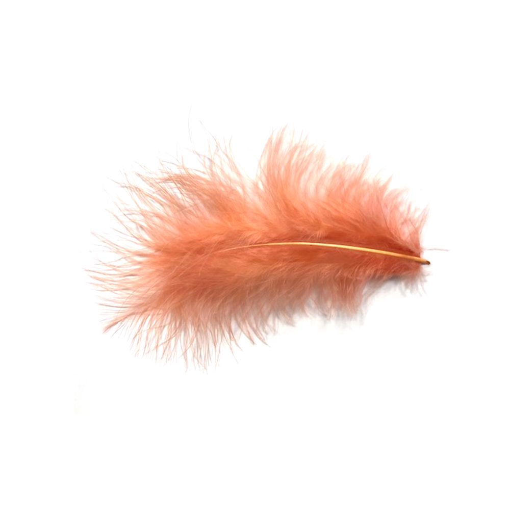 X48PC FEATHER MARABOU CORAL PINK
