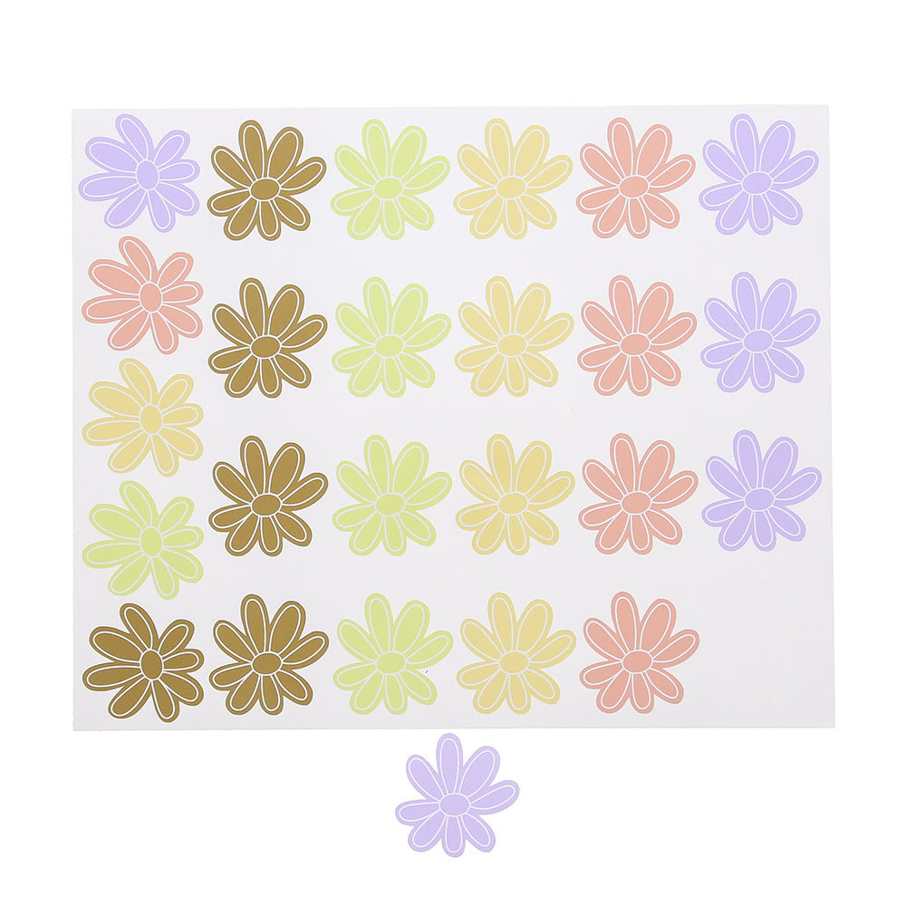 X125PCS STICKER FLOWER "PASTEL"