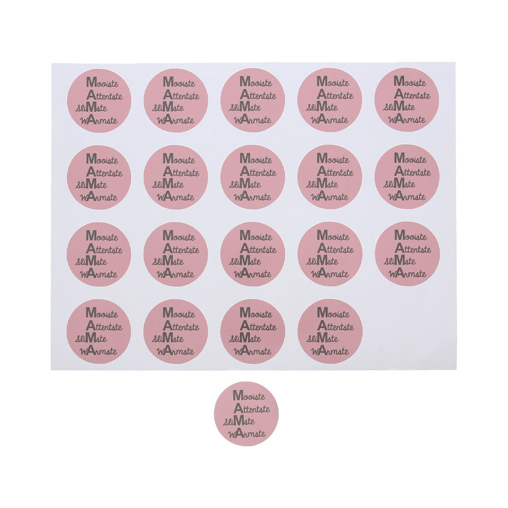 X100ST STICKER ROZE MAMA ROND