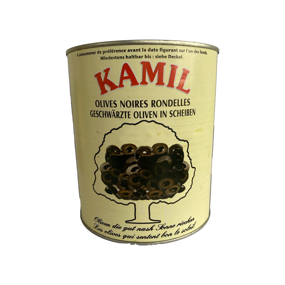 X 3KG BLACK OLIVES IN SLICES