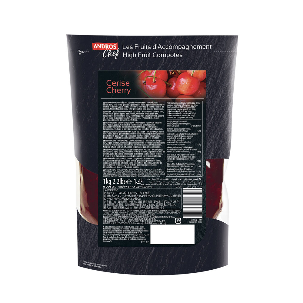 X1KG SOUR CHERRY HIGH FRUIT COMPOTE