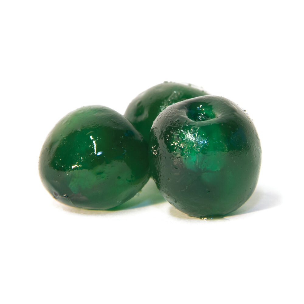 X 1KG GREEN GLACE CHERRY