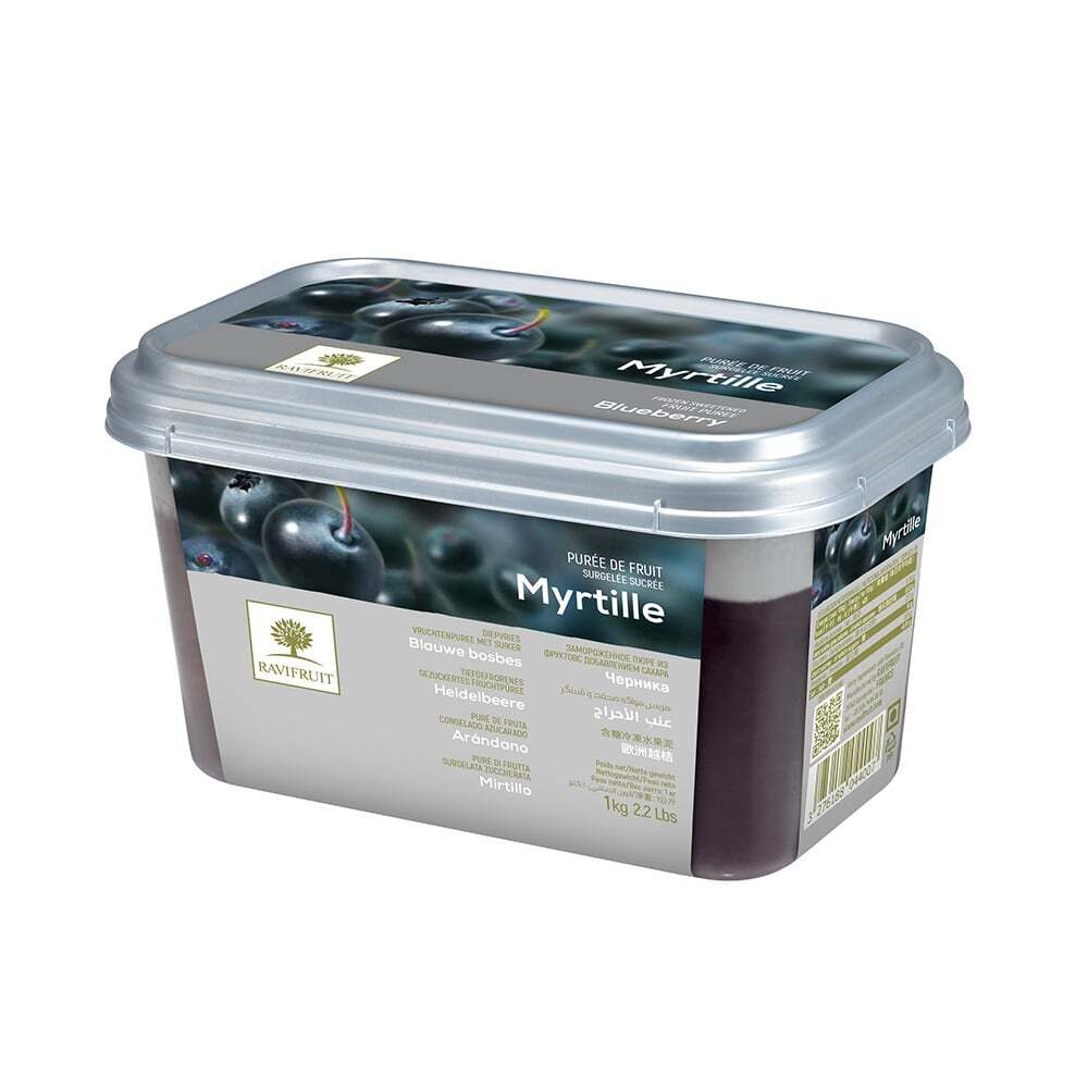 X1KG PURÉE DE FRUITS MYRTILLES SURGELÉE RAVIFRUIT