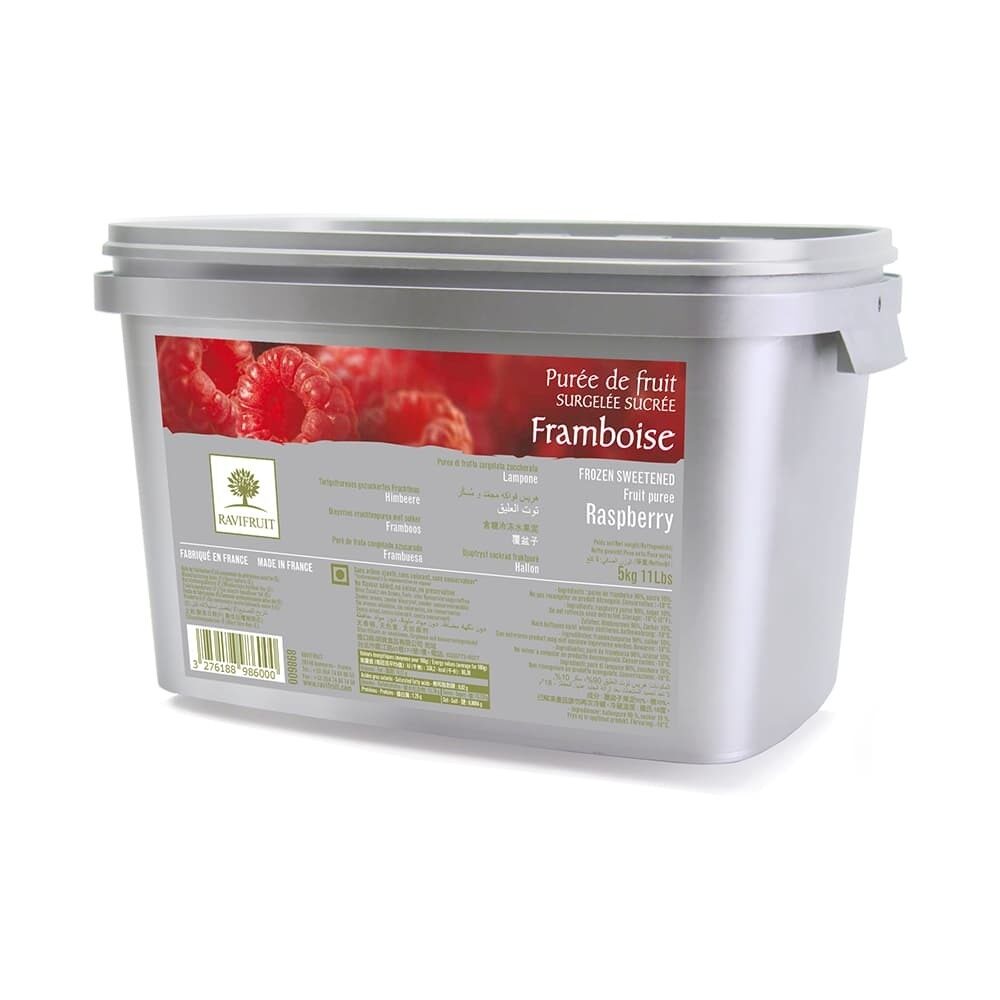 X5KG PURÉE DE FRUITS FRAMBOISE SURGELÉE RAVIFRUIT