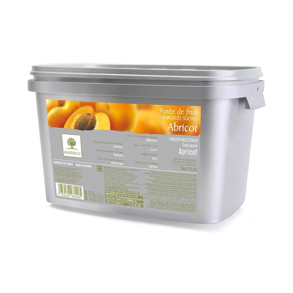 X5KG PURÉE DE FRUITS ABRICOT SURGELÉE RAVIFRUIT
