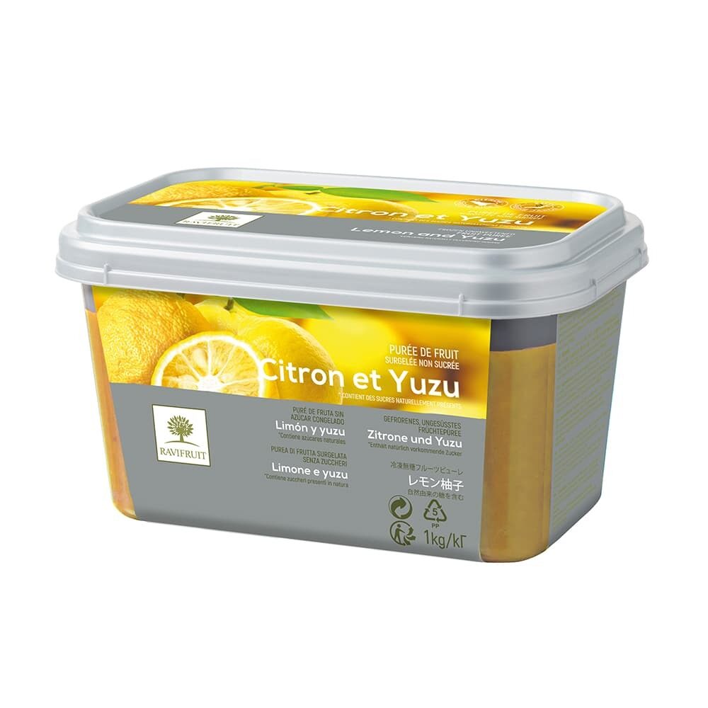 X1KG PURÉE DE FRUITS CITRON ET YUZU 100% SURGELÉE RAVIFRUIT