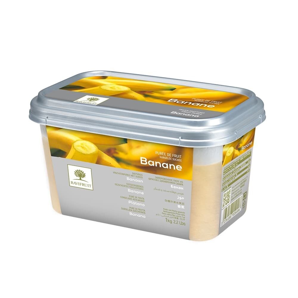 X1KG PURÉE DE FRUITS BANANE SURGELÉE RAVIFRUIT