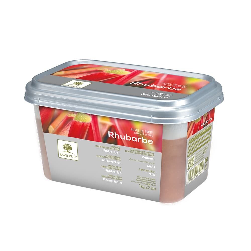 X1KG PURÉE DE FRUITS RHUBARBE SURGELÉE RAVIFRUIT