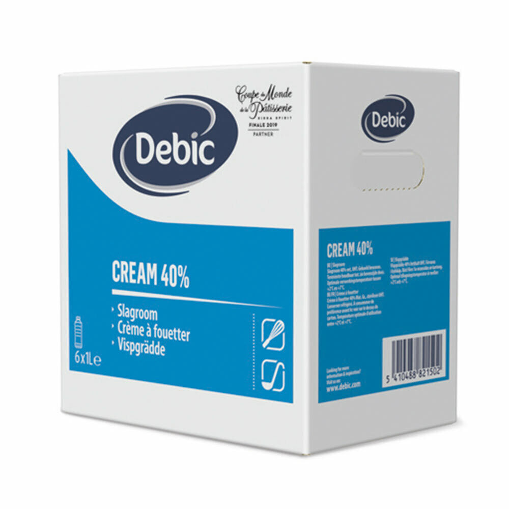 X1L SLAGROOM DEBIC 40% ONGESUIKERD