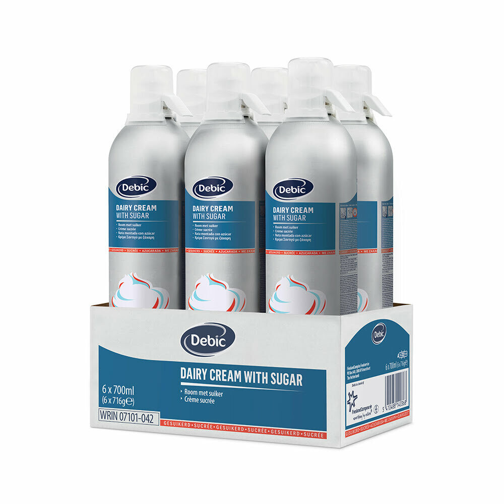 C/6X700GR SWEETENED CREAM AEROSOL