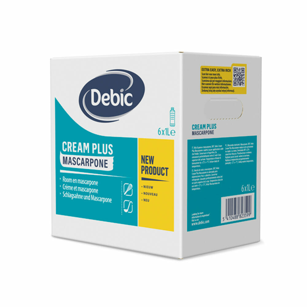 X1L CREAM PLUS MASCARPONE UHT 36,5% DEBIC