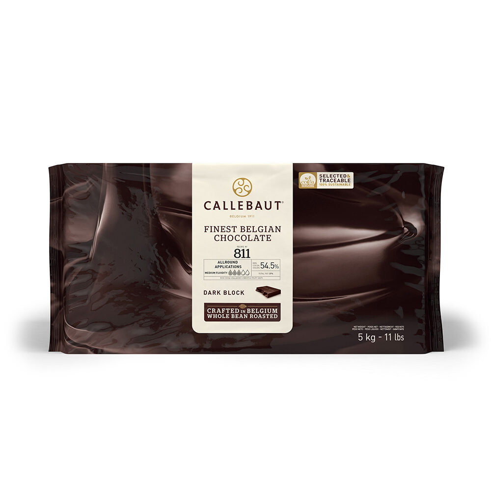 X 5KG CALLEBAUT  811NV-120  DARK CHOCOLATE BLOCK