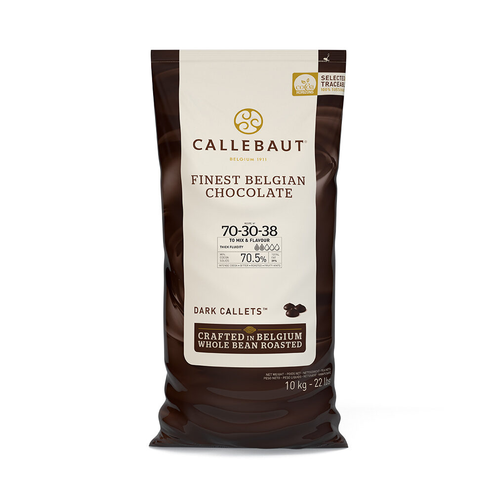 X 10KG CALLEBAUT 70-30-38NV-01B DARK CHOCOLATE CALLETS 70.5%