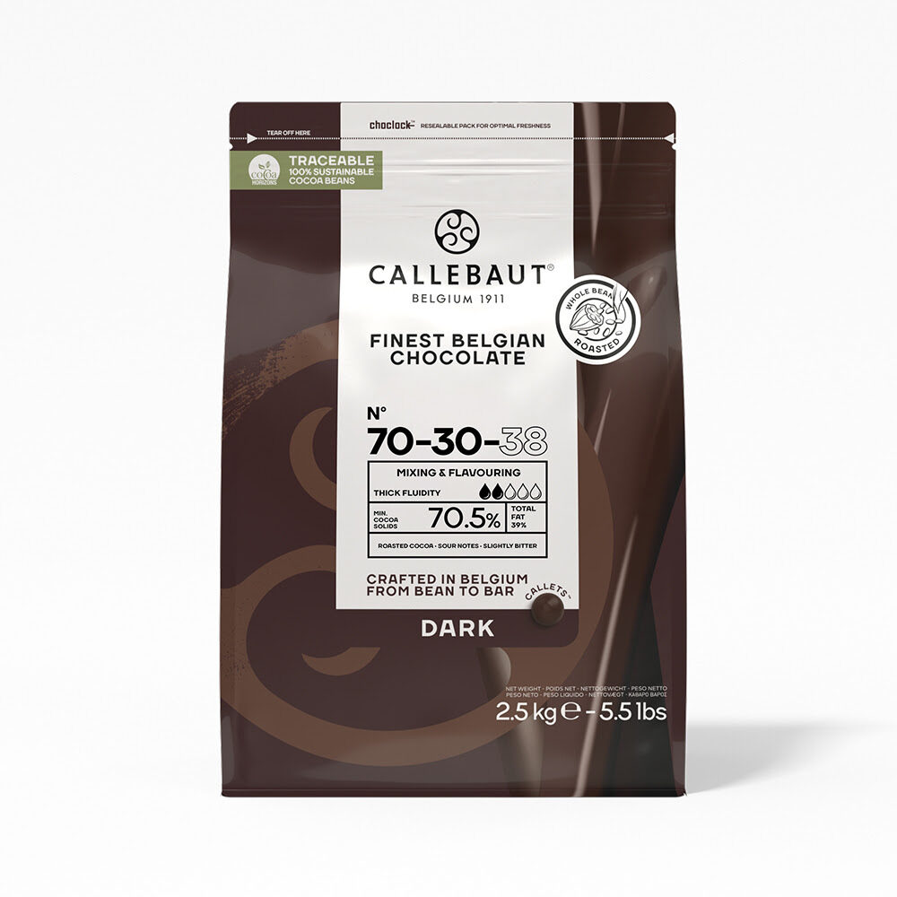 X 2.5KG CALL 70-30-38 EU4- U71 DARK CHOCOLATE CALLETS