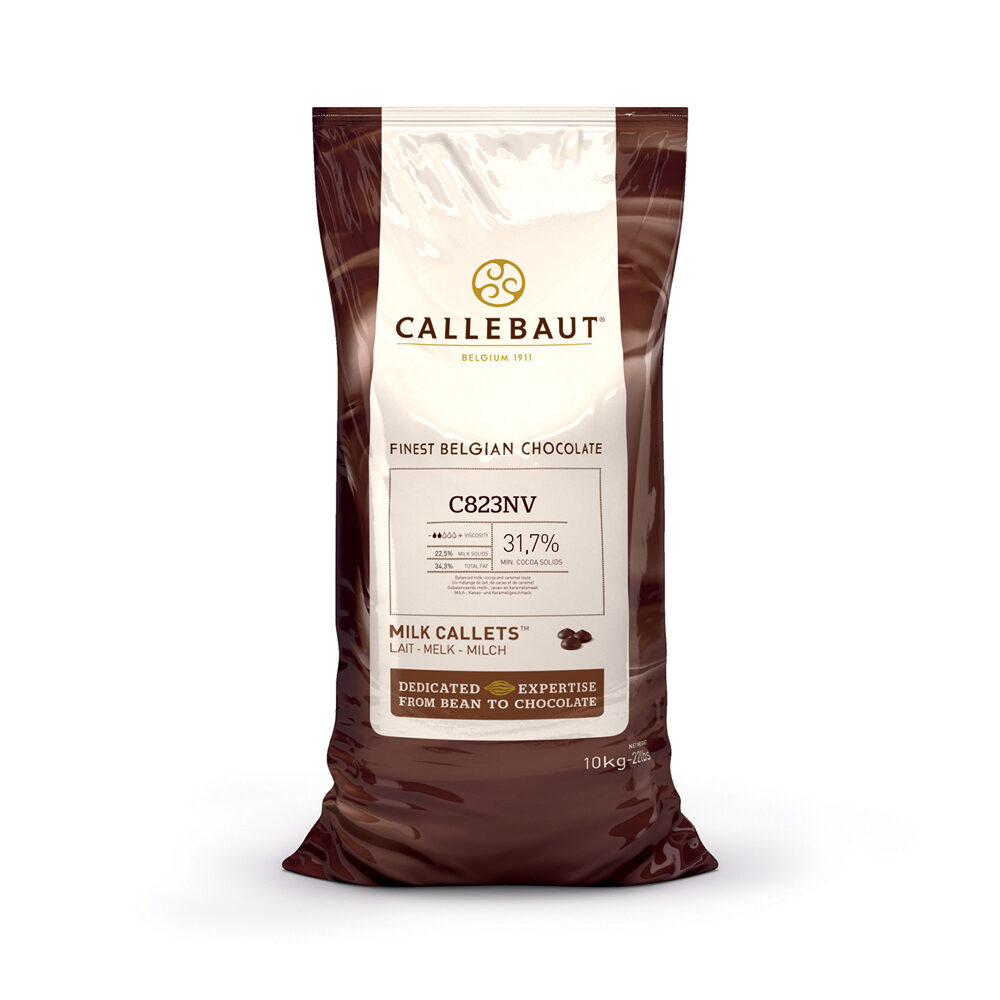 X 10KG CALLEBAUT  C-823NV-01B  MILK CHOCOLATE CALLETS