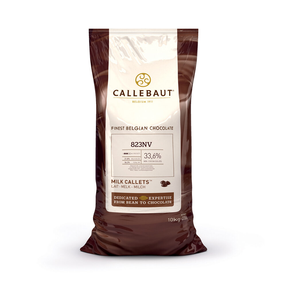 X 10KG CALLEBAUT 823NV-01B  MILK CHOCOLATE CALLETS