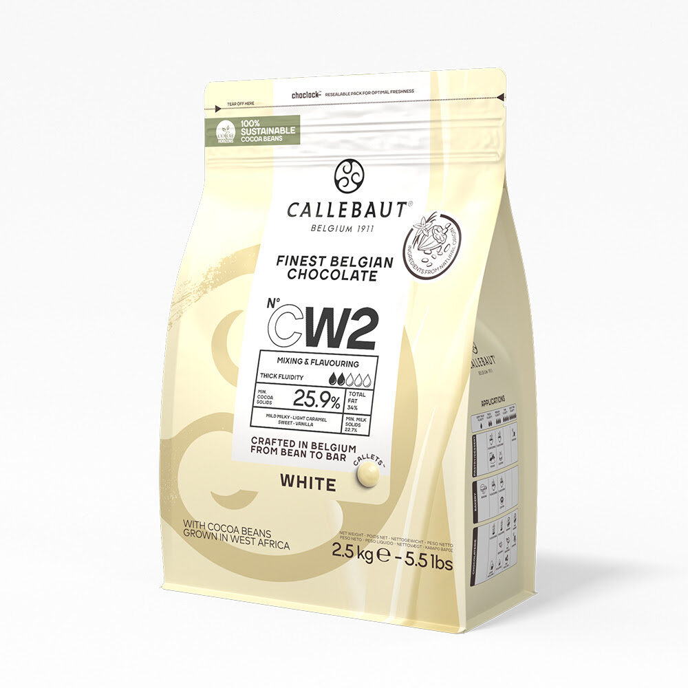X 2.5KG CALL CW2-E4-U71 WHITE CHOCOLATE CALLETS 25.9%