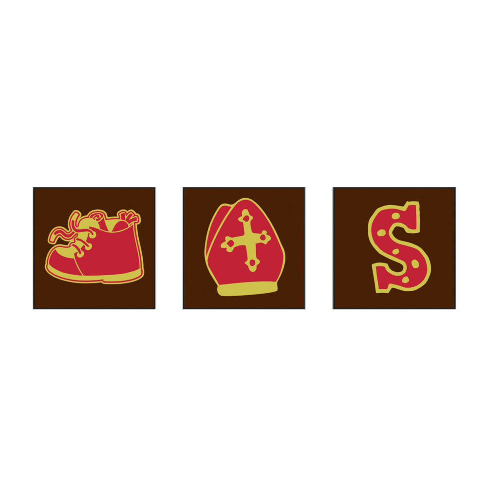 X252PCS SQUARE ASSORTI ST-NICOLAS ML CHD-DC-180051-998 30X30