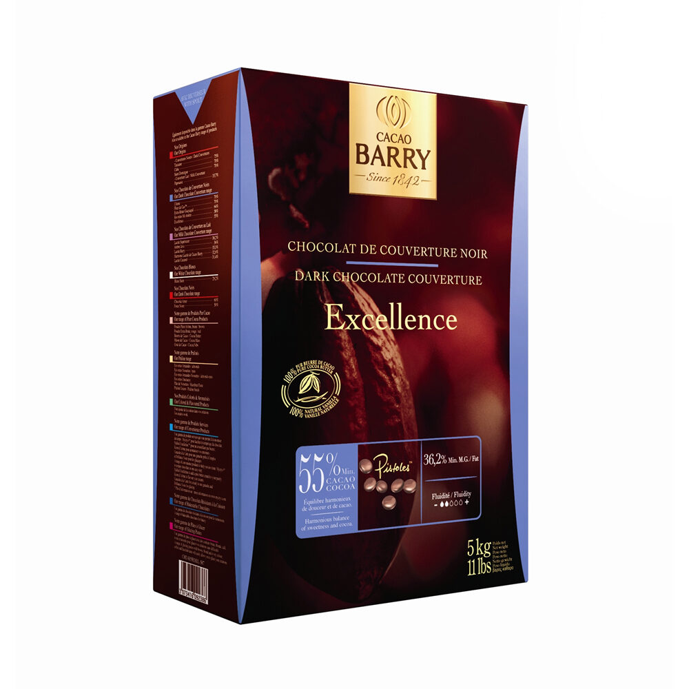 X 4X5KG EXCELLENCE DARK CHOC. CALLETS CACAO BARRY