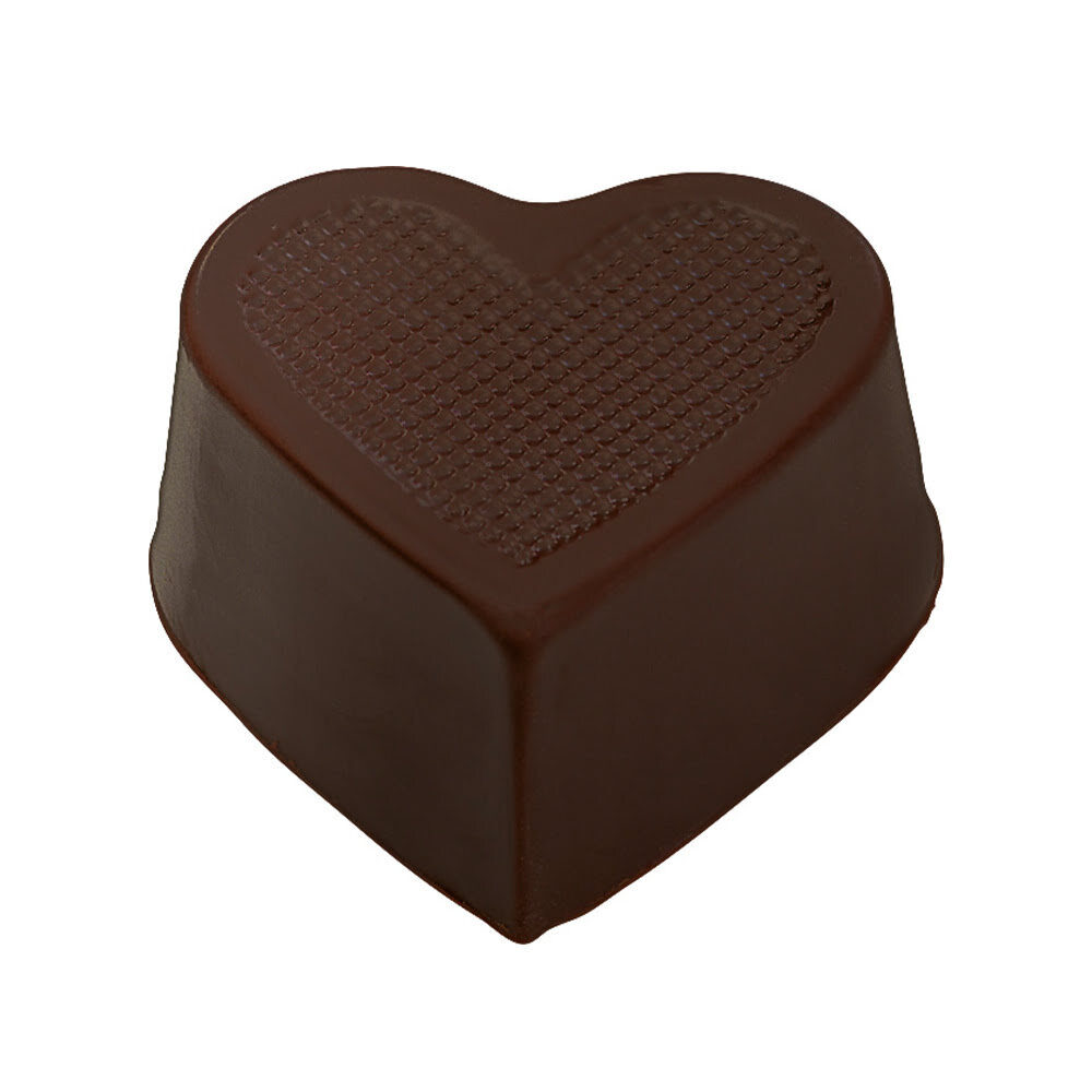 C/648PCS. COEUR CHOCOLAT FONDANT WEIBLER 3,7G 30X32X15MM