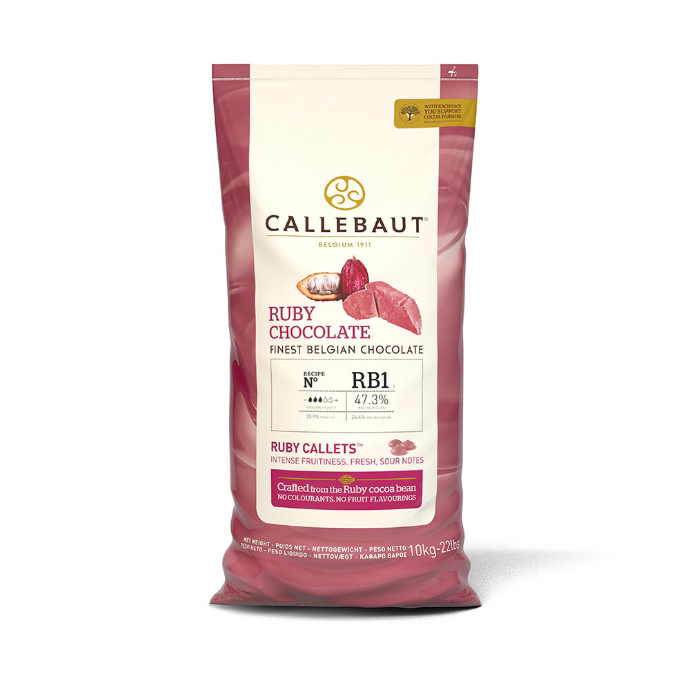 X 10KG RUBY CHOCOLATE CALLEBAUT CHR-R35RB1-554