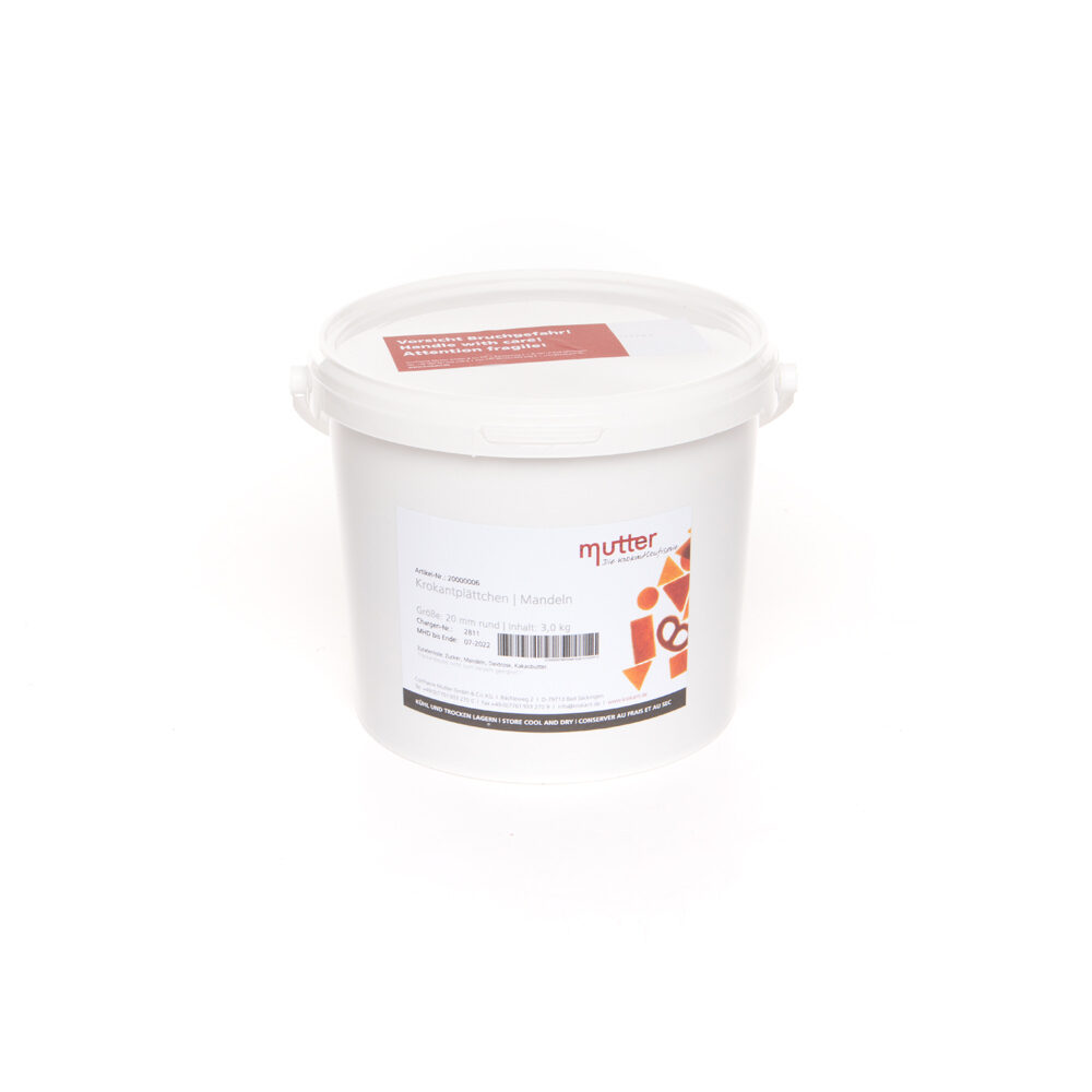 X3KG PLAQUETTES NOUGATINE ROND D20MM