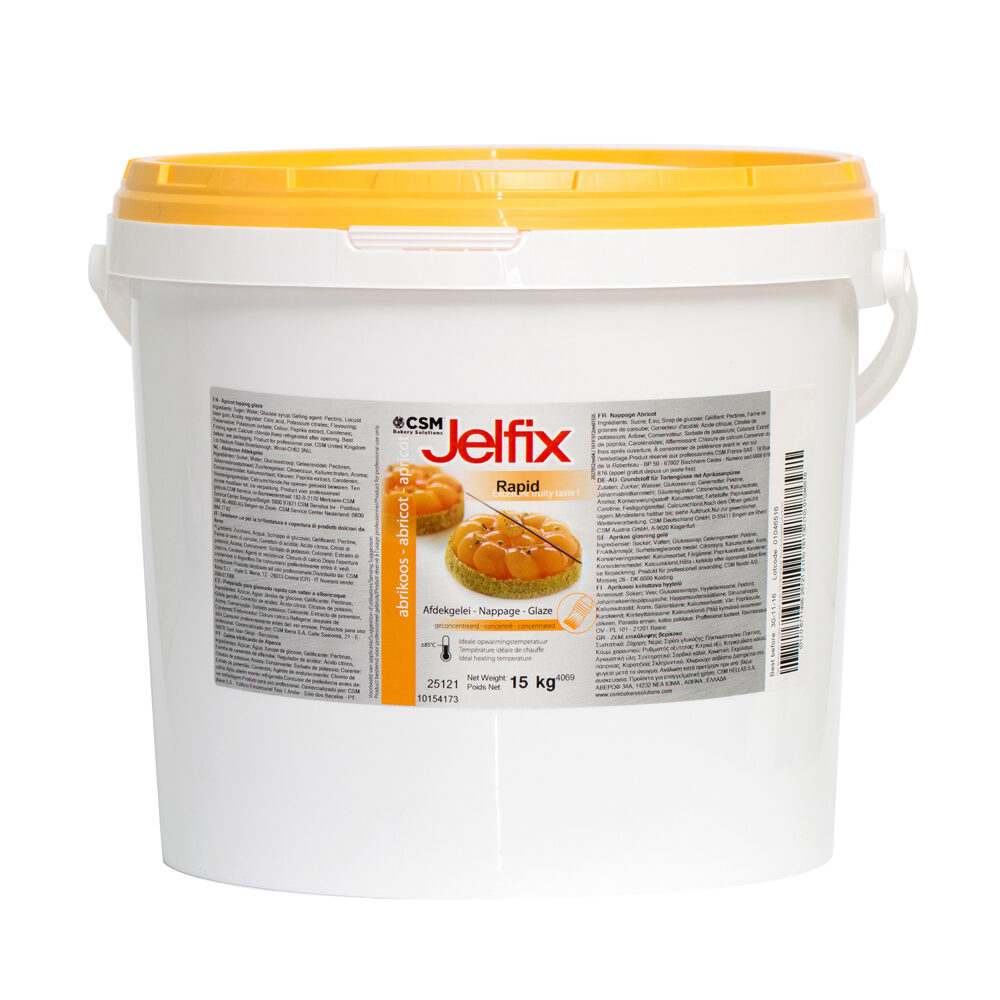 X 15KG JELFIX HU APRICOT. RAPID CARELS GLAZING - HOT PROCESS