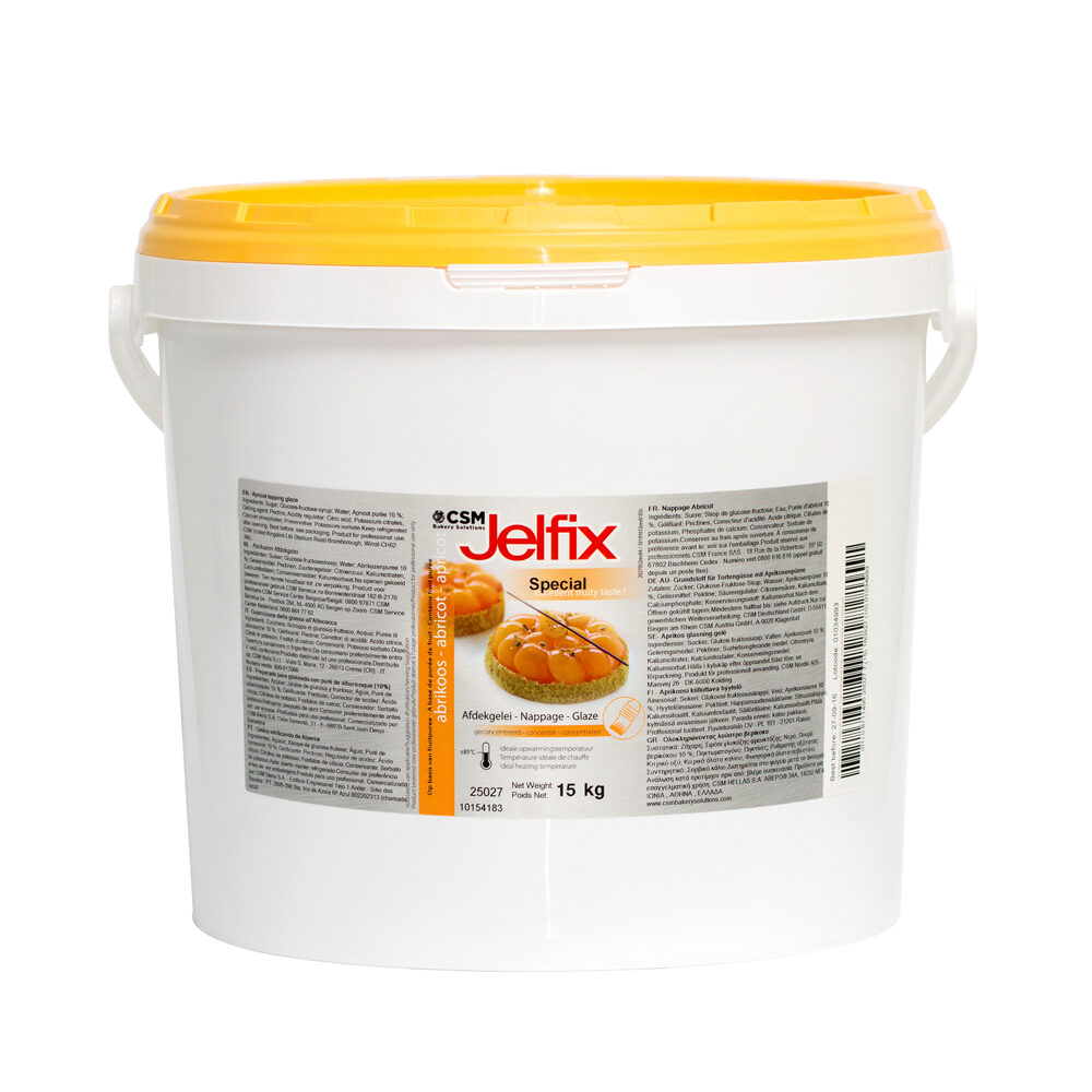 X 15KG JELFIX APRICOTS CARELS GLAZE - HOT PROCESS