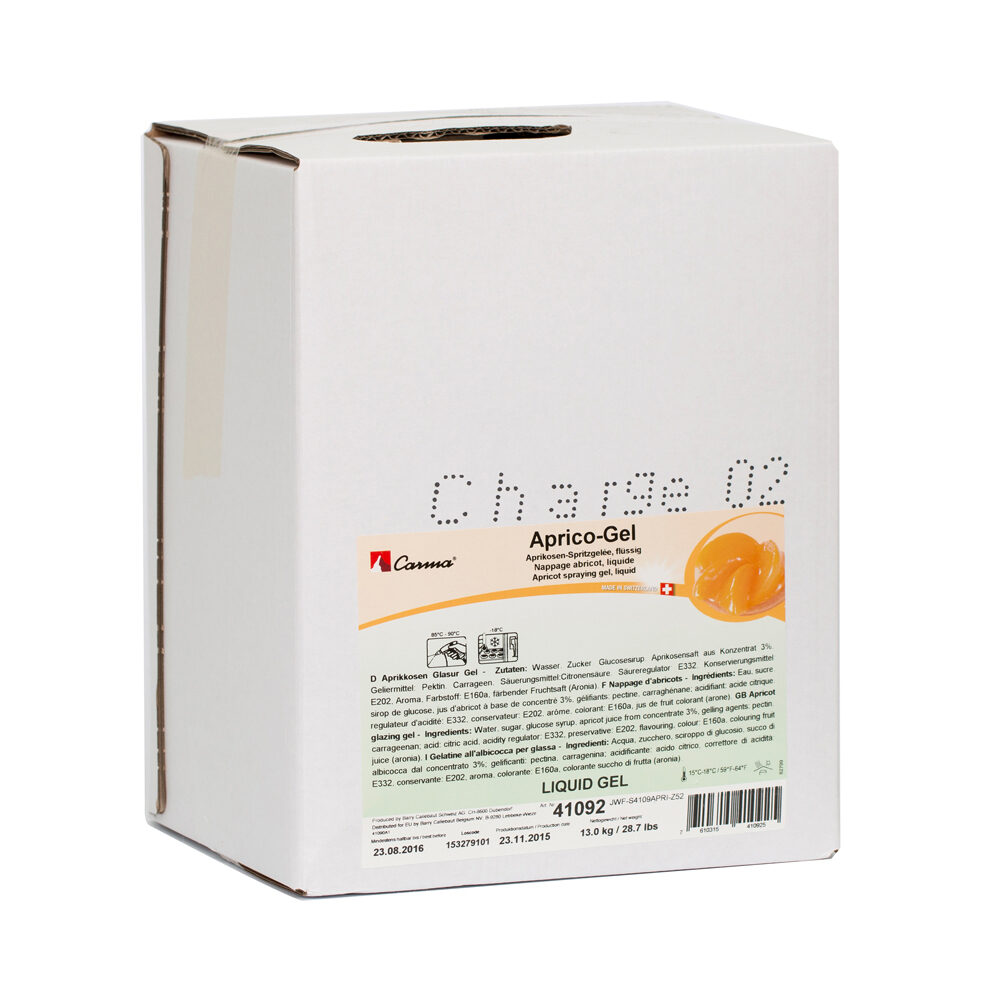 X13KG CARMA APRICOT GLAZING GEL WITH APRICOT FLAV. 41092