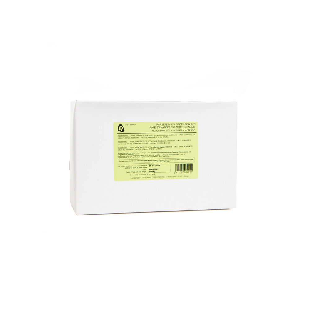 X 6K MARZIPAN  33% GREEN NON AZO