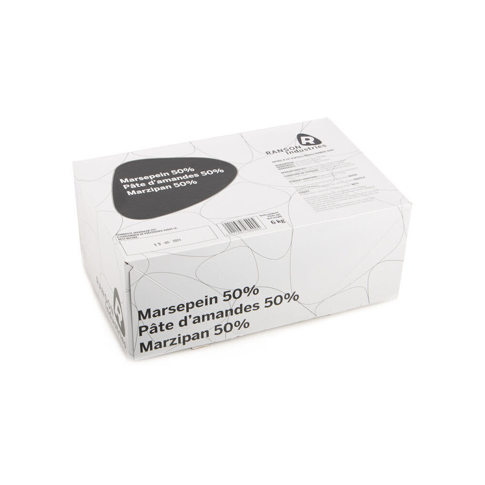 X 6KG MARZIPAN 50% WHITE RANSON
