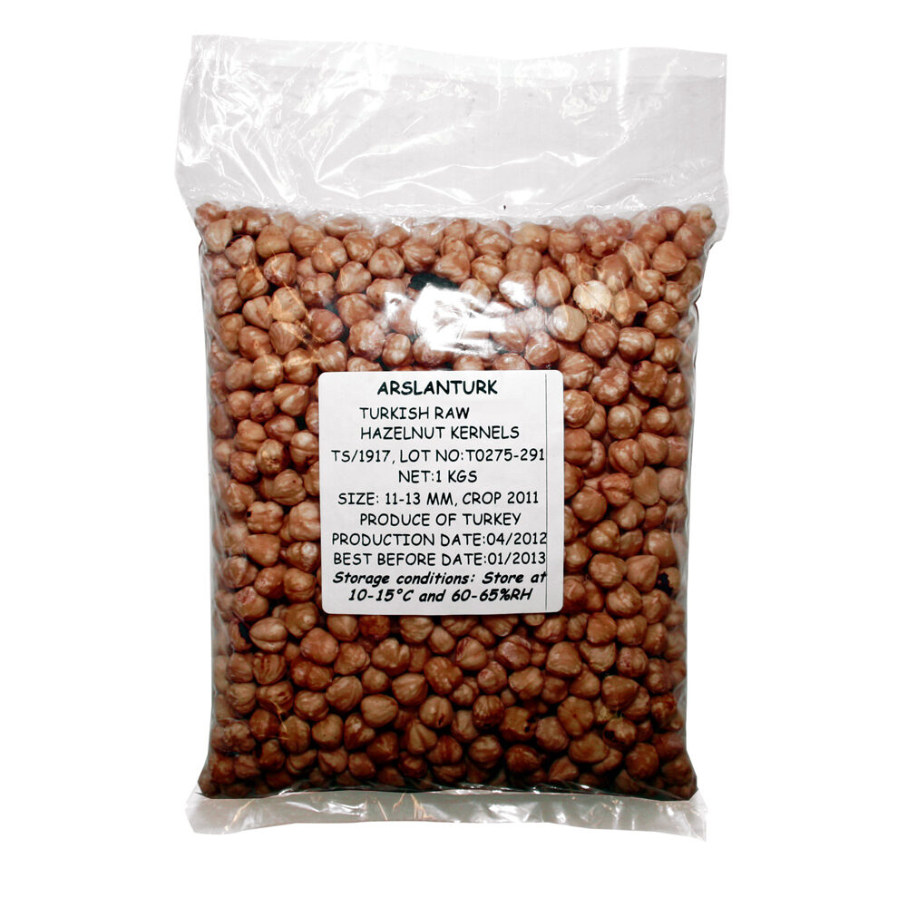 X1KG NATURAL HAZELNUTS 11-13MM