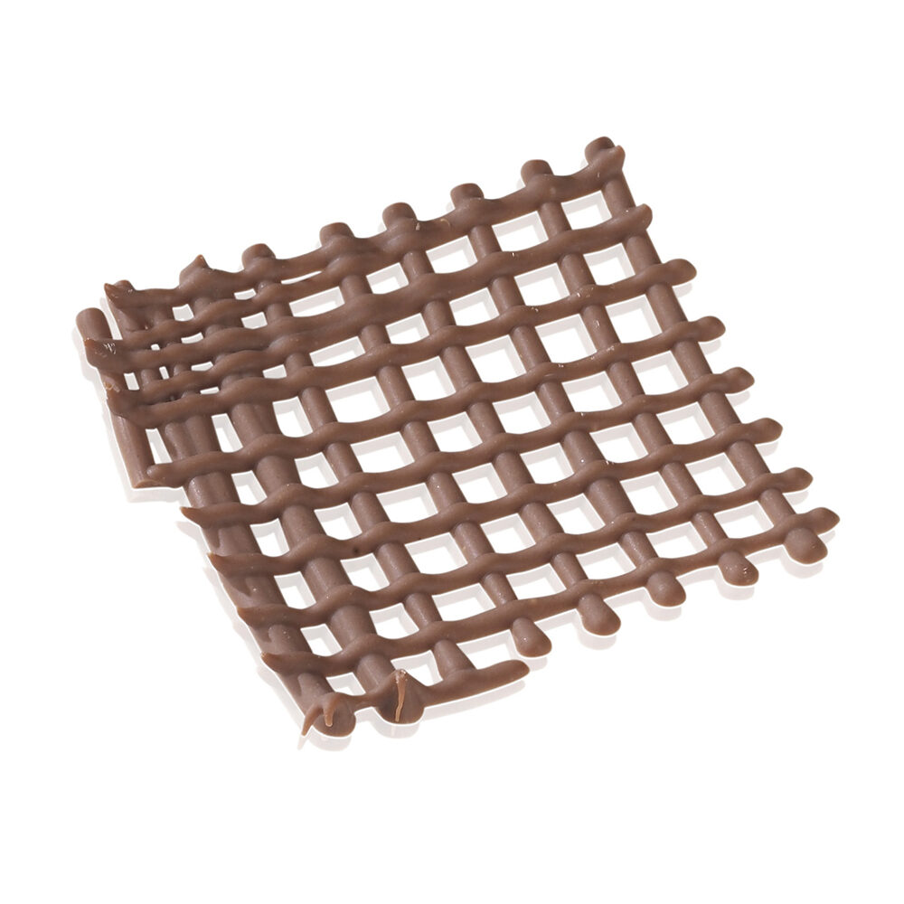 C/144PC CHOCOLATE GRAFFITI SQUARE MILK 50 X 50 MM