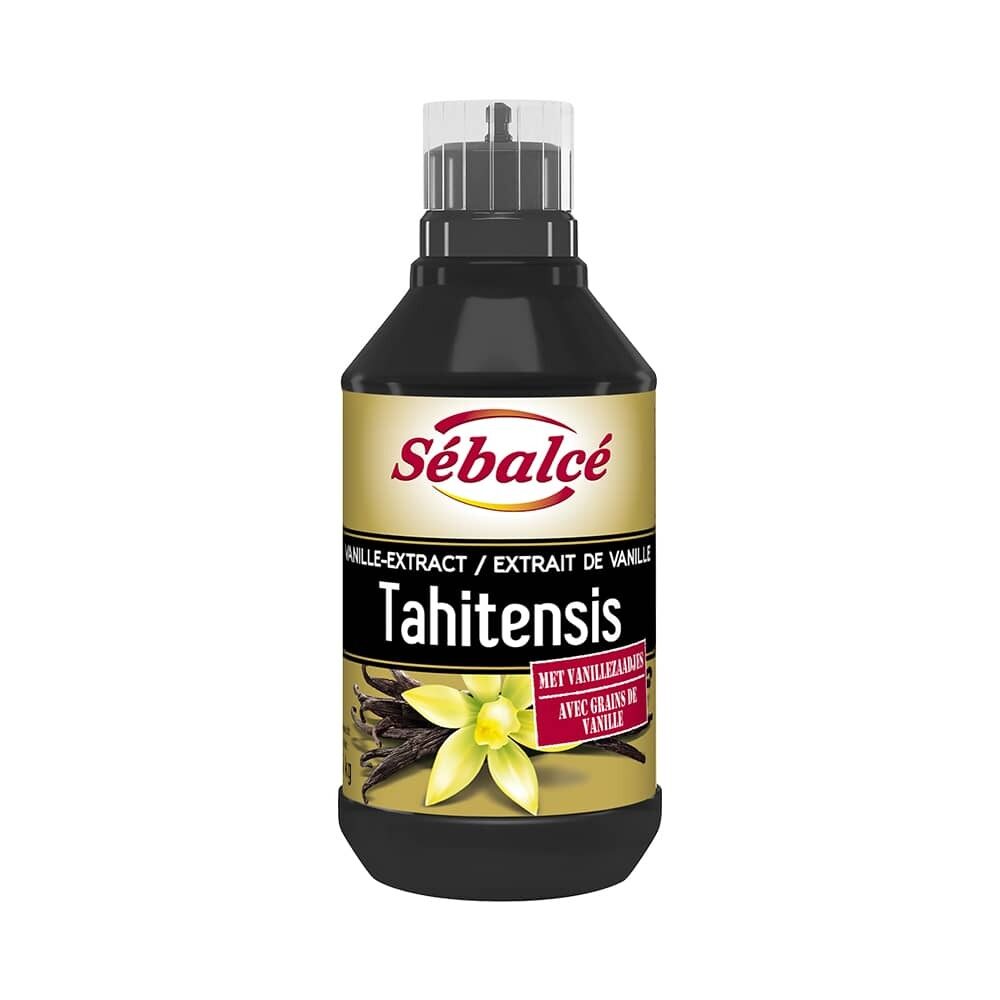 X0,5L SEBALCE VANILLE-EXTRACT TAHITENSIS MET ZAADJES